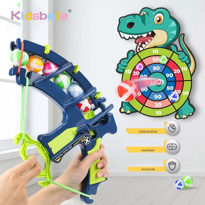 Dinosaur Sticky Ball Bow Target Dartboard Elephant Educational Toy Kids Slingshot Play Arrow Toy Set Children Outdoor Game Toys - Imperio Js