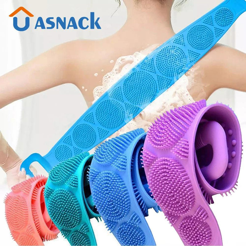 Body Silicone Brush Scrub Body Exfoliating Sponge Brush Bathroom Shower Back Brush Bath Scrub Clean Tool Stain Removal Bath Belt - Imperio Js