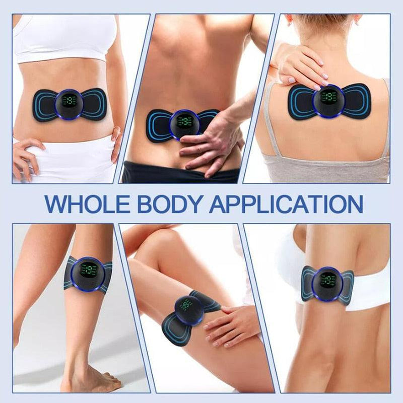 EMS Neck Massager Mini Electric Pulse Cervical Back Muscle Pain Relief Spine Massage Pads - Imperio Js